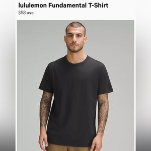 2 Lululemon Fundamental Tee. Size Large. Blue and Black.